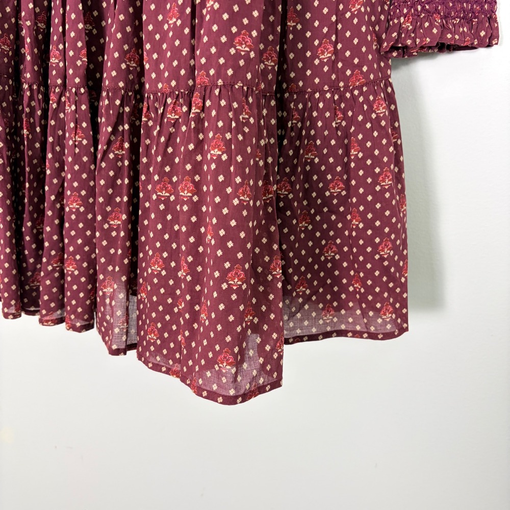 Mille Resort Travel Maeve‎ Scarf Print Long Sleeve Romantic Dress NWT XXS - Picture 5 of 9